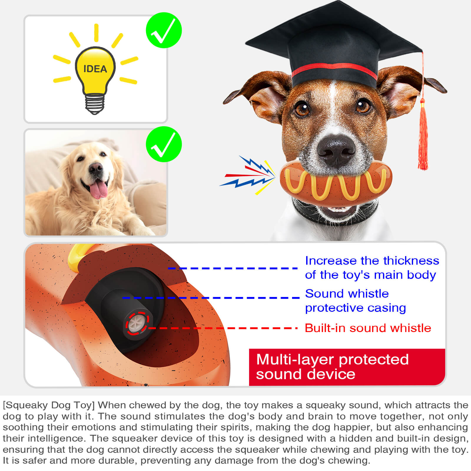 Woof & Play Squeaky Dog Toy